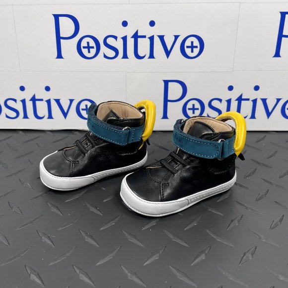 Buscemi 100MM Baby Black Trio Leather Sneakers US 4 EU 19 - Picture 2 of 6